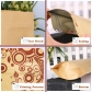 5 pcs Wholesale Printed Paper Bags Stand up Resealable Brown Kraft Pouch for Food or Tea